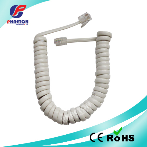 PVC PU Spiral Telephone Coiled Cable