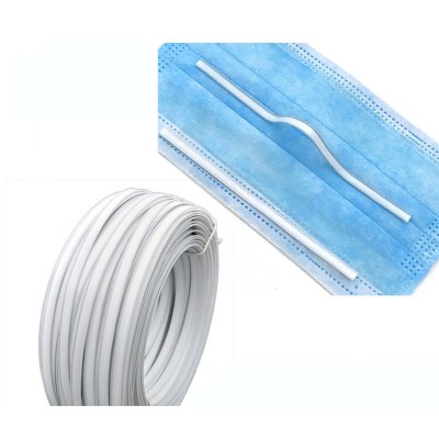 Face Mask Single or Double Core White PE raw material nose bridge bar